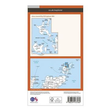 N/A Ordnance Survey Explorer Active 464 Orkney - Westray, Papa Westray, Rousay, Egilsay & Wyre Map With Digital Version
