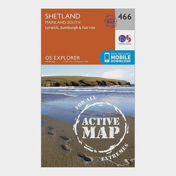 N/A Ordnance Survey Explorer Active 476 Shetland - Mainland South Map With Digital Version