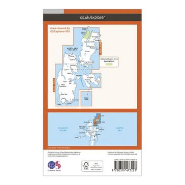 Orange Ordnance Survey Explorer Active 470 Shetland - Unst, Yell & Fetlar Map With Digital Version