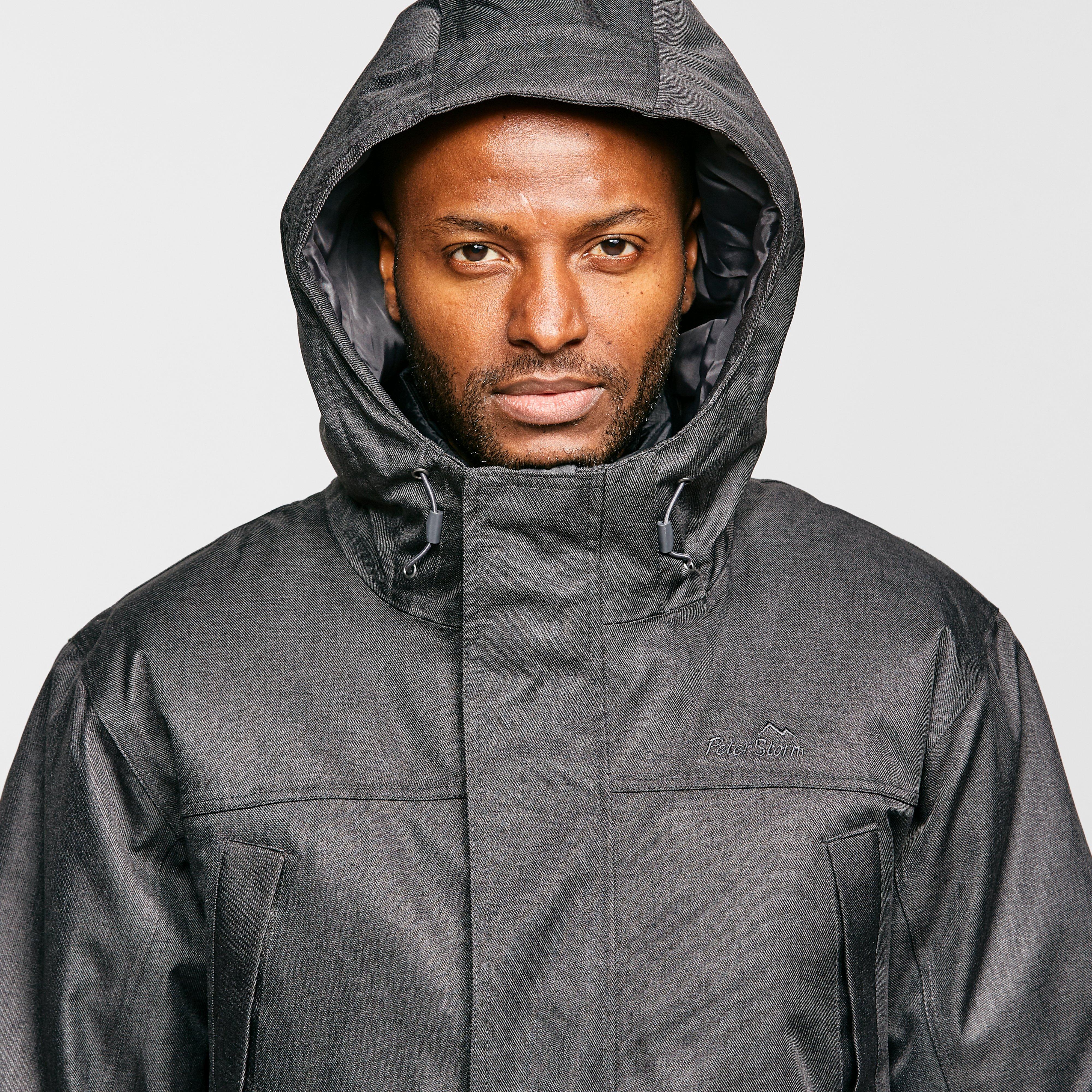 Manteau Imperméable Respirant Homme Peter Storm Cyclone - Noir Gris - 2XL Neuf