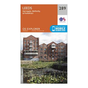 Orange Ordnance Survey Explorer 289 Leeds Map With Digital Version