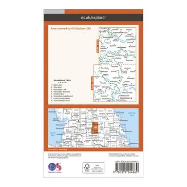 Orange Ordnance Survey Explorer 289 Leeds Map With Digital Version