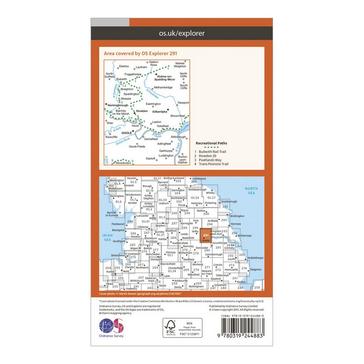 Orange Ordnance Survey Explorer 291 Goole & Gilberdyke Map With Digital Version