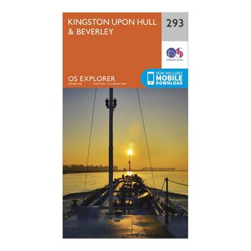 Orange Ordnance Survey Explorer 293 Kingston upon Hull & Beverley Map With Digital Version