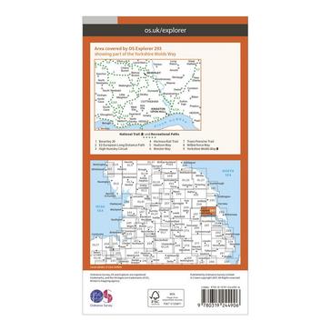 Orange Ordnance Survey Explorer 293 Kingston upon Hull & Beverley Map With Digital Version