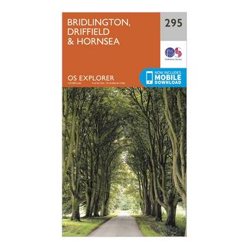 Orange Ordnance Survey Explorer 295 Bridlington, Driffield & Hornsea Map With Digital Version