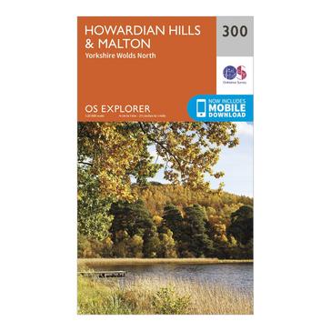 Orange Ordnance Survey Explorer 300 Howardian Hills & Malton Map With Digital Version