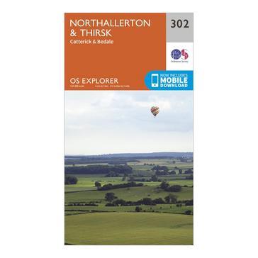 Orange Ordnance Survey Explorer 302 Northallerton & Thirsk Map With Digital Version