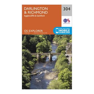 N/A Ordnance Survey Explorer 304 Darlington & Richmond Map With Digital Version