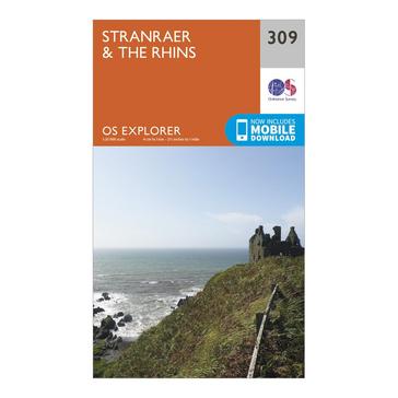 Orange Ordnance Survey Explorer 309 Stranrear & The Rhins Map With Digital Version