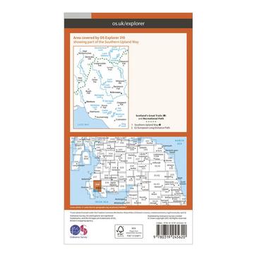 Orange Ordnance Survey Explorer 310 Glenluce & Kirkcowan Map With Digital Version
