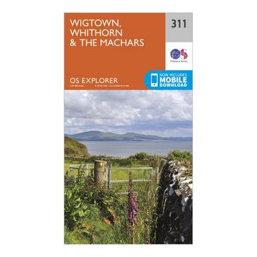 Orange Ordnance Survey Explorer 311 Wigtown, Whithorn & The Machars Map With Digital Version