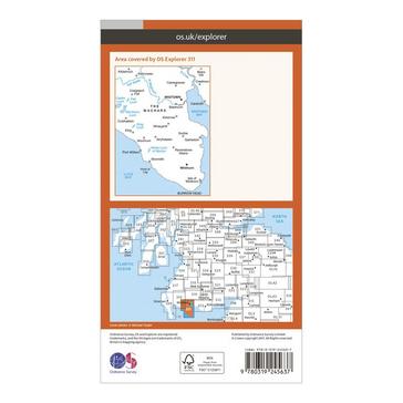 Orange Ordnance Survey Explorer 311 Wigtown, Whithorn & The Machars Map With Digital Version