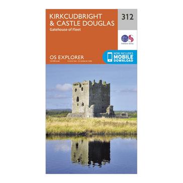N/A Ordnance Survey Explorer 312 Kirkcudbright & Castle Douglas Map With Digital Version