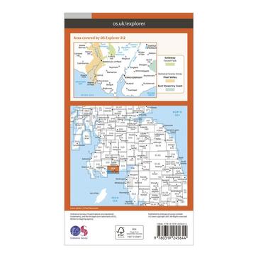 N/A Ordnance Survey Explorer 312 Kirkcudbright & Castle Douglas Map With Digital Version