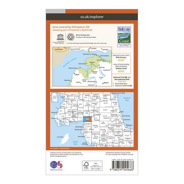 Orange Ordnance Survey Explorer 314 Solway Firth Map With Digital Version