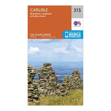 Orange Ordnance Survey Explorer 315 Carlisle Map With Digital Version