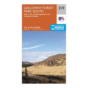 Orange Ordnance Survey Explorer 319 Galloway Forest Park South Map With Digital Version