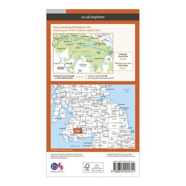 Orange Ordnance Survey Explorer 319 Galloway Forest Park South Map With Digital Version