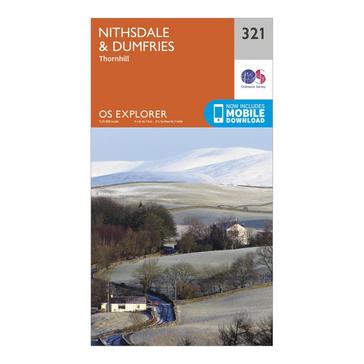 Orange Ordnance Survey Explorer 321 Nithsdale & Dumfries Map With Digital Version