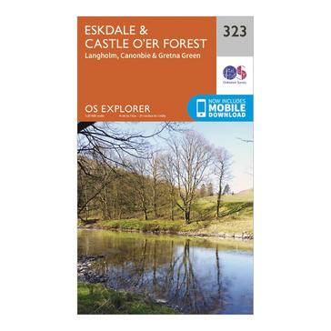 Orange Ordnance Survey Explorer 323 Eskdale & Castle O'er Forest Map With Digital Version