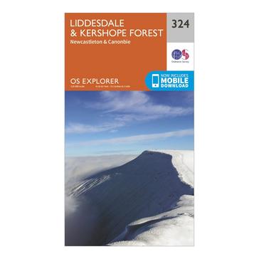 Orange Ordnance Survey Explorer 324 Liddesdale & Kershope Forest Map With Digital Version