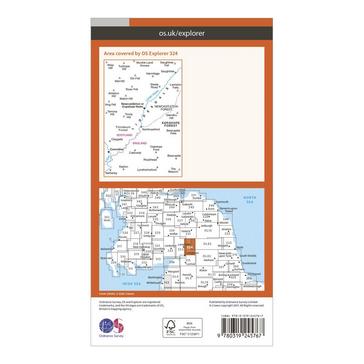 Orange Ordnance Survey Explorer 324 Liddesdale & Kershope Forest Map With Digital Version