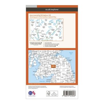 Orange Ordnance Survey Explorer 330 Moffat & St Mary’s Loch Map With Digital Version