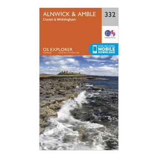 Explorer 332 Alnwick & Amble Map With Digital Version