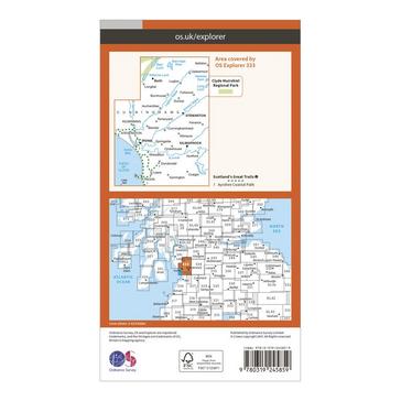 Orange Ordnance Survey Explorer 333 Kilmarnock & Irvine Map With Digital Version