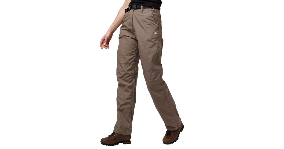 Craghoppers Craghoppers Women's Smart Thinking Trousers Belt 14 Short Beige Outdoors 