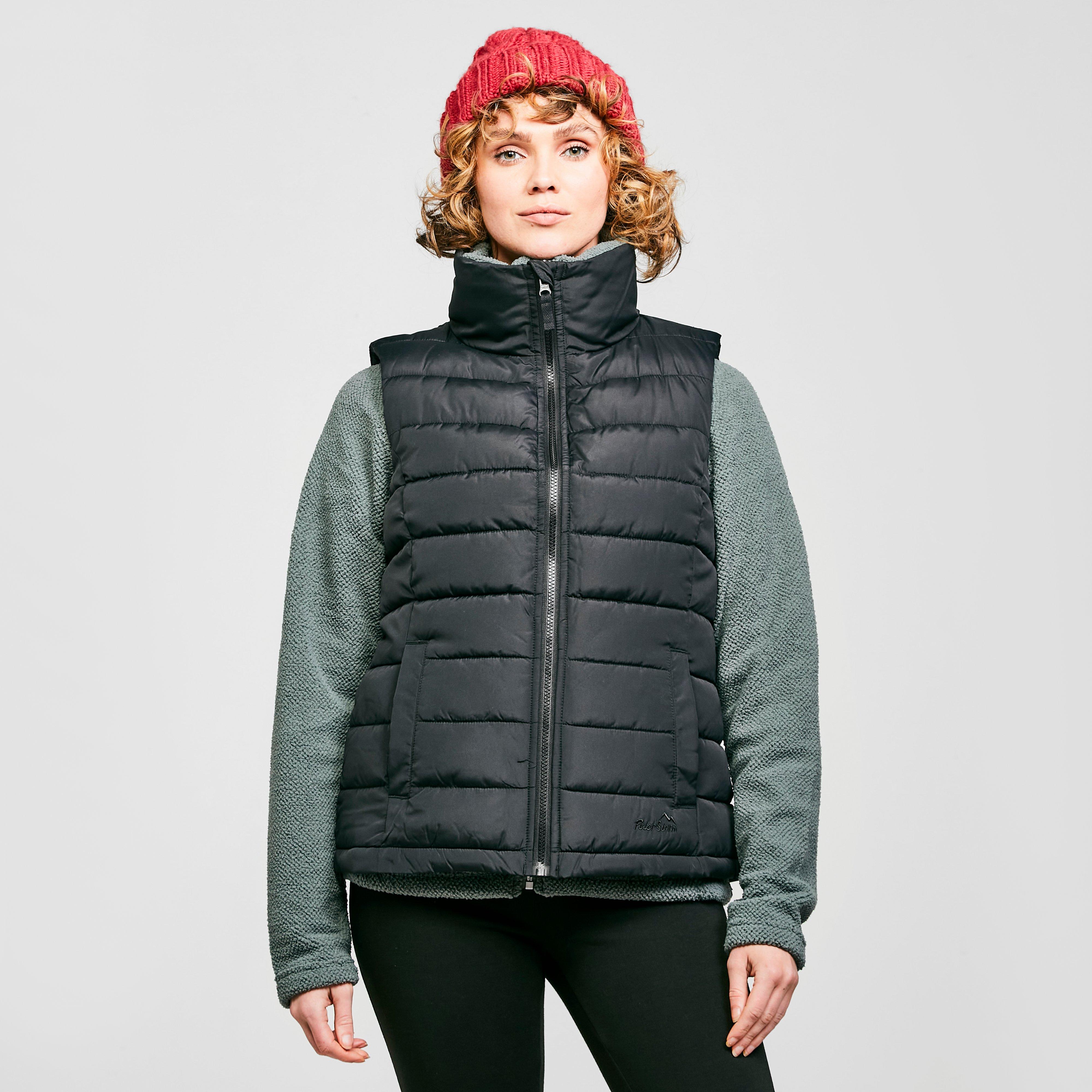 ladies black gilet with hood