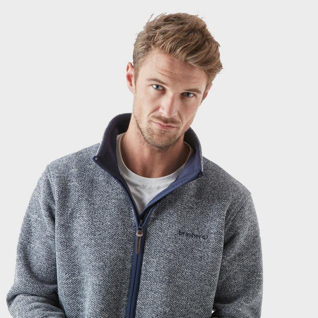 Mens grey hot sale fleece jacket