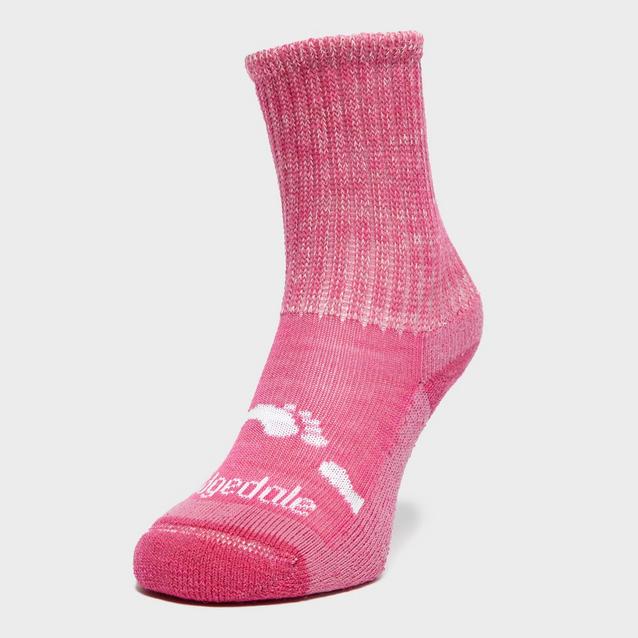 Pink Bridgedale Kids’ WoolFusion Trek Sock image 1
