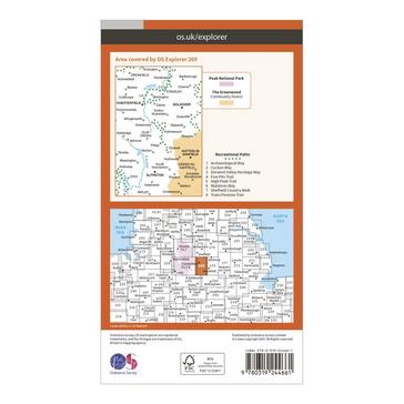 N/A Ordnance Survey Explorer 269 Chesterfield & Alfreton Map With Digital Version