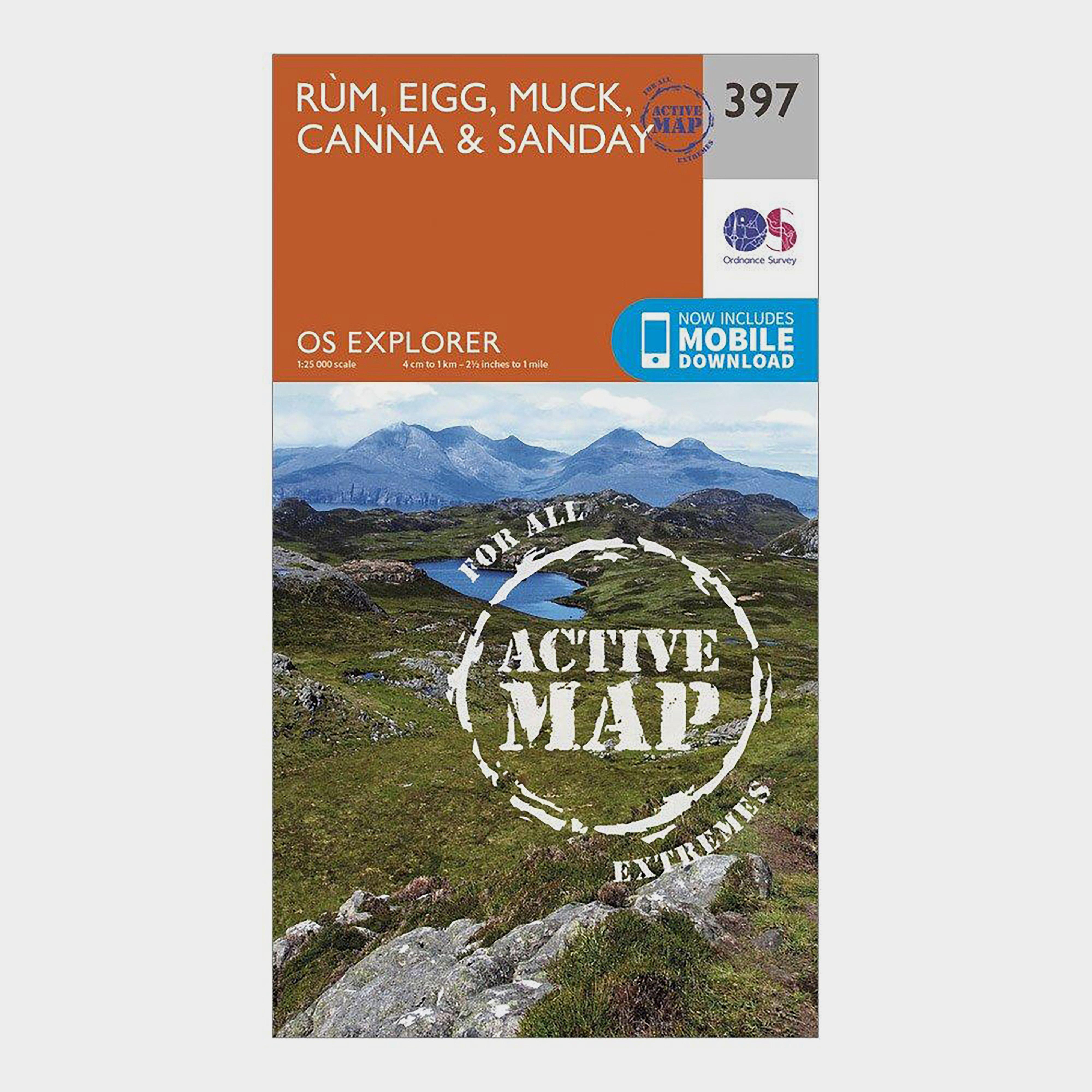 Ordnance Survey Ordnance Survey Explorer Active 397 Rum, Eigg, Muck, Canna & Sanday Map With Digital Version - Orange, Orange Ordnance Survey Ordnance Survey Explorer Active 397 Rum, Eigg, Muck, Canna & Sanday Map With Digital Version - Orange, Orange