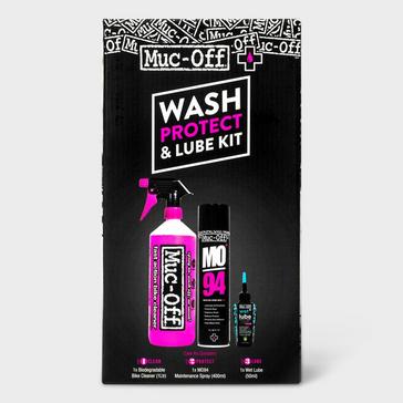 PINK Muc Off Wash, Protect & Lube Kit