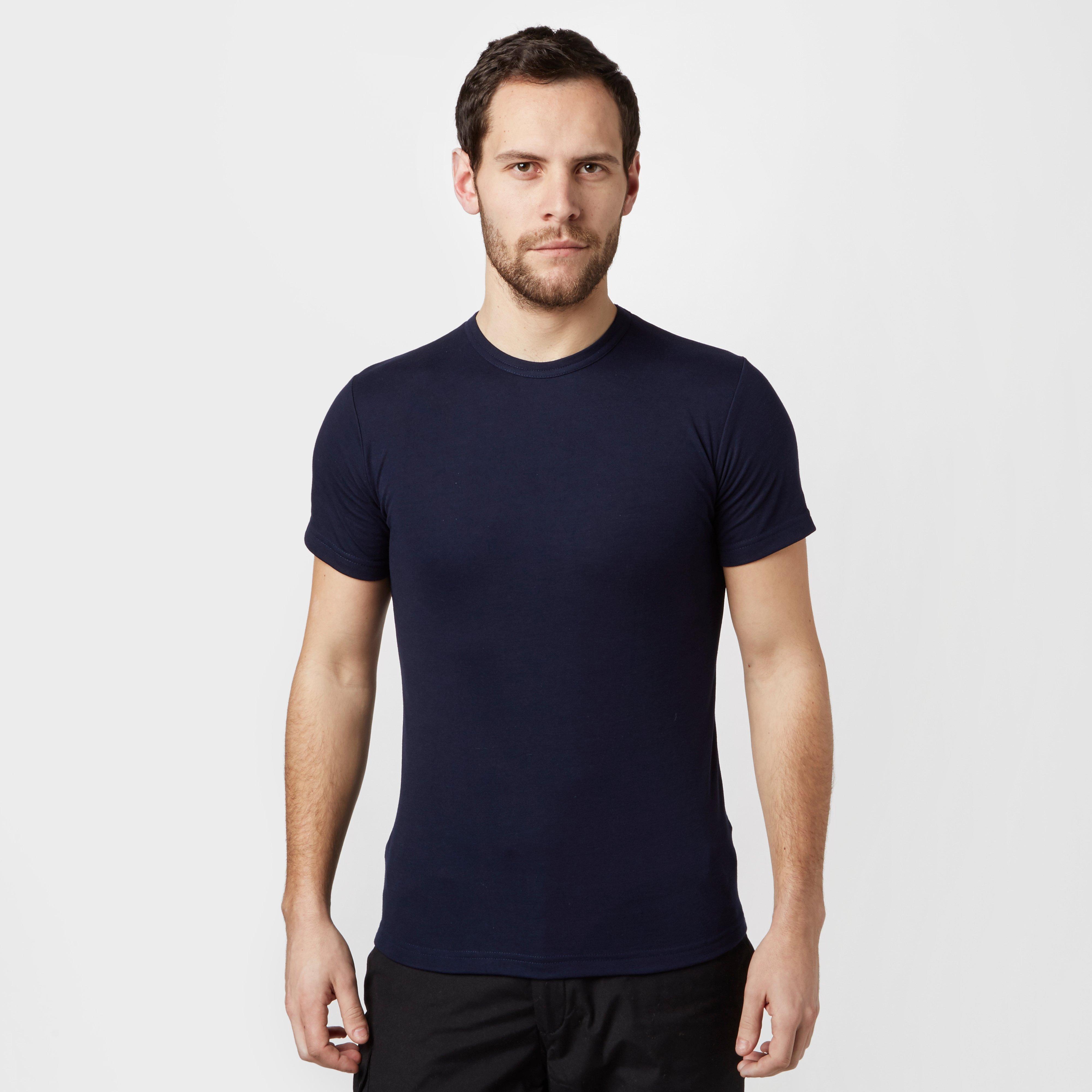 Image of Peter Storm Men's Short Sleeve Thermal Crew Baselayer Top - Navy/Nvy, Navy/NVY