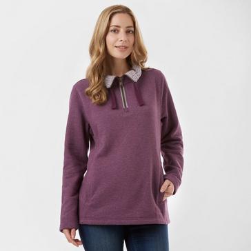 Raspberry One Earth Women’s Soft Half Zip Sweatshirt