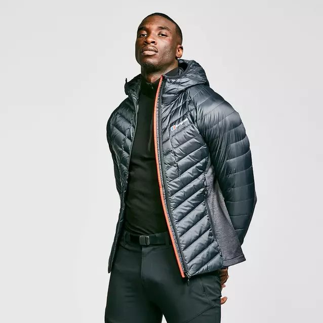 Men s Finsler Stretch Hooded Down Jacket