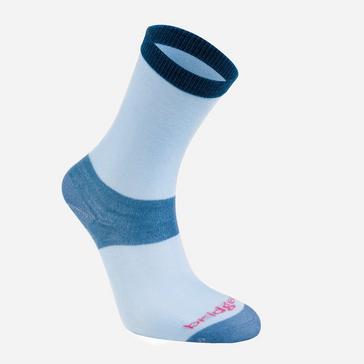 Blue Bridgedale Women's Coolmax Liner Socks - 2 pack