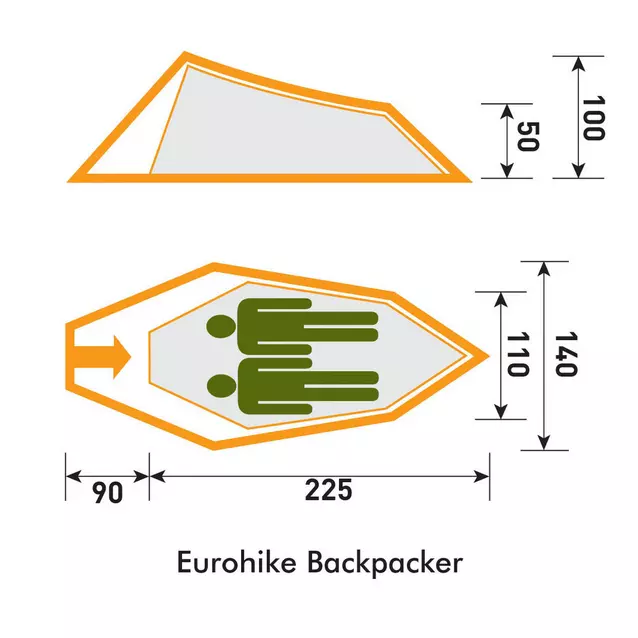 Eurohike Backpacker 2 Man Tent