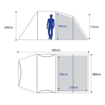 Blue Berghaus Air 4 Tent