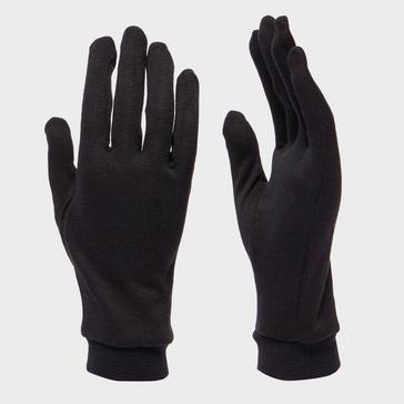 Black Trekmates Unisex Silk Gloves