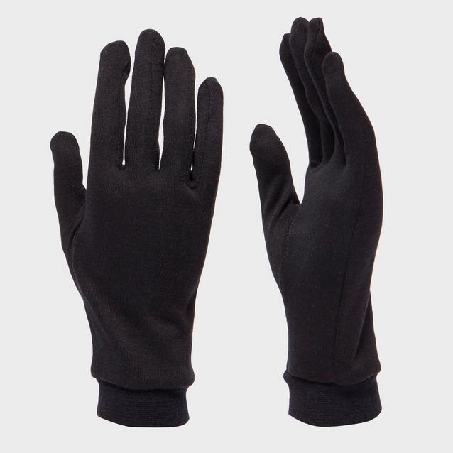 Black Trekmates Unisex Silk Gloves image 1