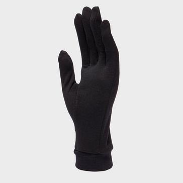 Black Trekmates Unisex Silk Gloves