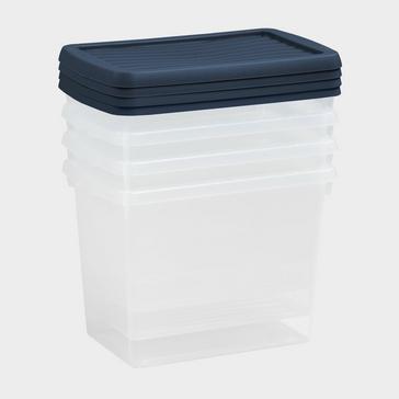 Clear WHAM 4 Pack 6.7L Storage Boxes