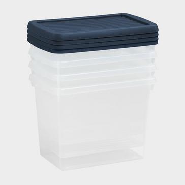 Clear QUEST 4 Pack 6.7L Storage Boxes