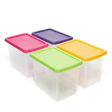 Clear QUEST 4 Pack 6.7L Storage Boxes