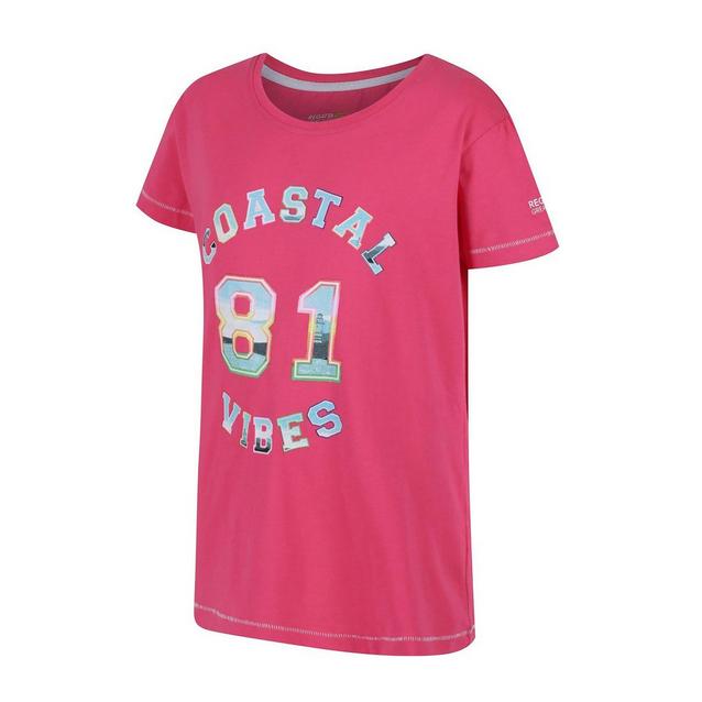 Pink Regatta Girl’s Bosley CoolWeave T-Shirt image 1